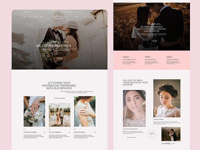Lights of Love - Website Design ui uiux web design website website design wedding planning