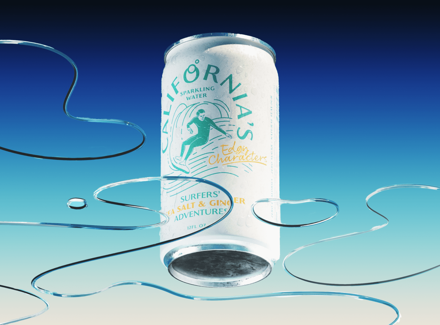 California's Sparkling 3d aluminium can beverage beverage design brand design brand identity branding california can design cpg design graphic design illustration logo motion graphics packaging sparkling water