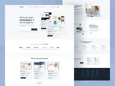 Deswork Freelance Marketplace agency design digital marketing freelance homepage marketplace marketplace website minimalist trending ui ui design ux design web design web ui website