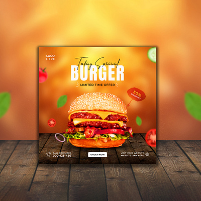 Food Social Media Banner Post Template design graphic design illustration kqdesigner kqfreelancer social media social post vector