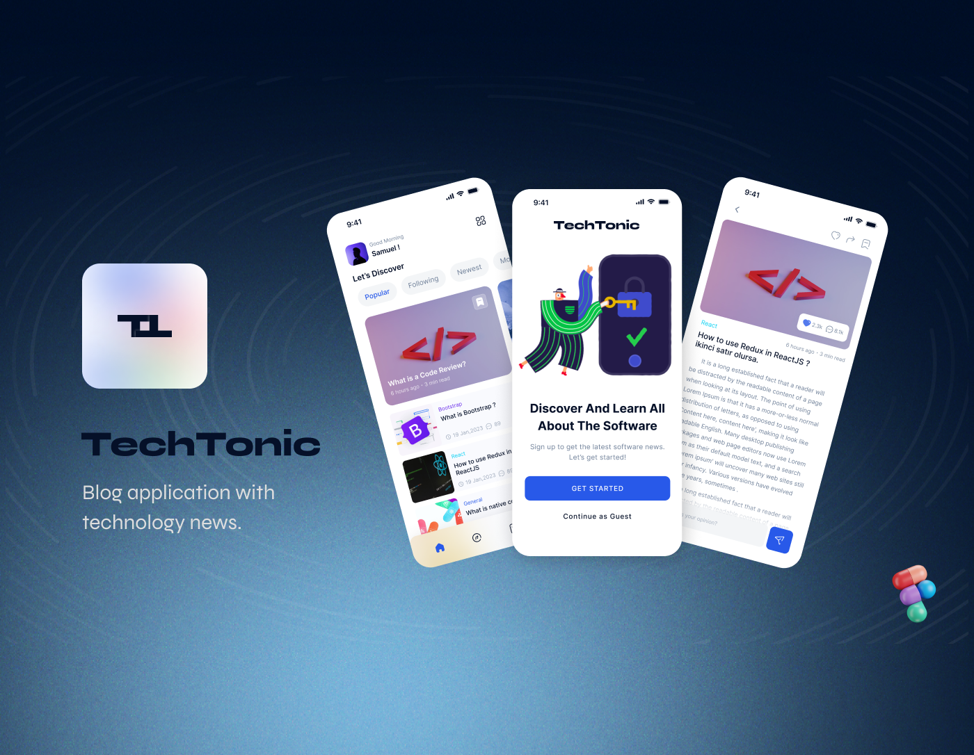 MOBILE BLOG APPLICATION application ui design article article design blog blog app blog application mobile app mobile app design mobile blog technology ui design
