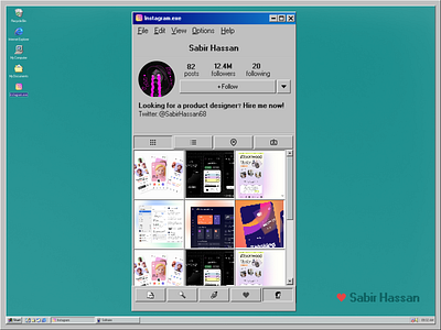 RetroGram: Unleash '95! design instagram oldschool retro ui ux vintage windows 95