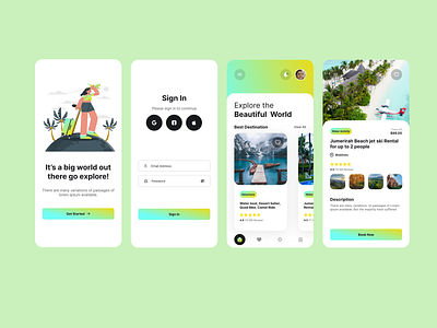 Travel App Design app design branding illustration