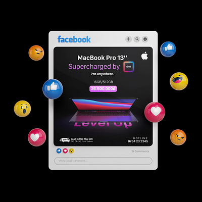 Social Media Post MacBook Pro | Facebook & Instagram branding design graphic design illustration kqdesigner kqfreelancer vector