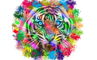 Watercolor design design graphic design illustration tiger tshirt tshirt design typography vector watercolor