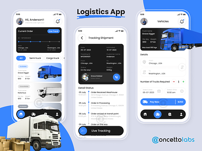 Logistic Mobile App a logistics app logistic mobile app logistics management ui