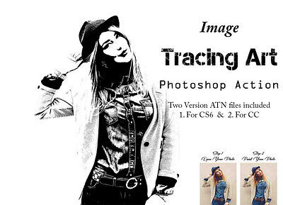 Image Tracing Art Photoshop Action photoshop tutorial