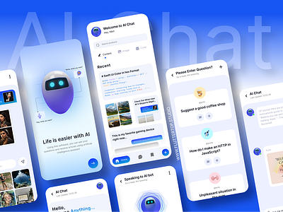 ChatAIBot: Seamless conversations powered by intelligent AI. ai chat app ai chat assistant ai design artificial assistant bot chat chat app chat bot chat box chat gpt chatbot chatbot design dalle fluttertop machine learning smart suggestions uiux ux voice recognition