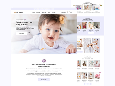 Tiny Clothes - Website Design kids design website ui design ux web design website design