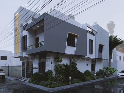 120 SqYard Planning and 3D Exterior Rendering 3d render 3d visualisation architecture planning