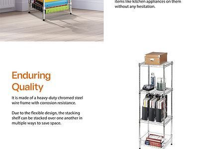 EBC Design for Stacking Shelf With Basket a amazon a listing amazon amazon a amazon a design amazon content amazon content design amazon ebc amazon ebc design amazon listing brand branding design designing ebc ebc design enhanced brand content graphic design illustration visual identity