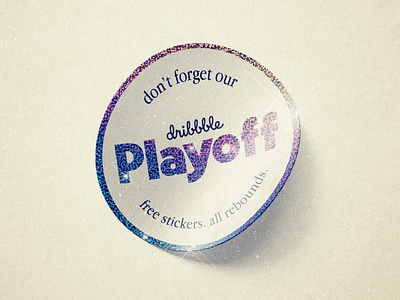 3 days left for free glitter stickers! contest giveaway playoff rebound sticker mule stickers