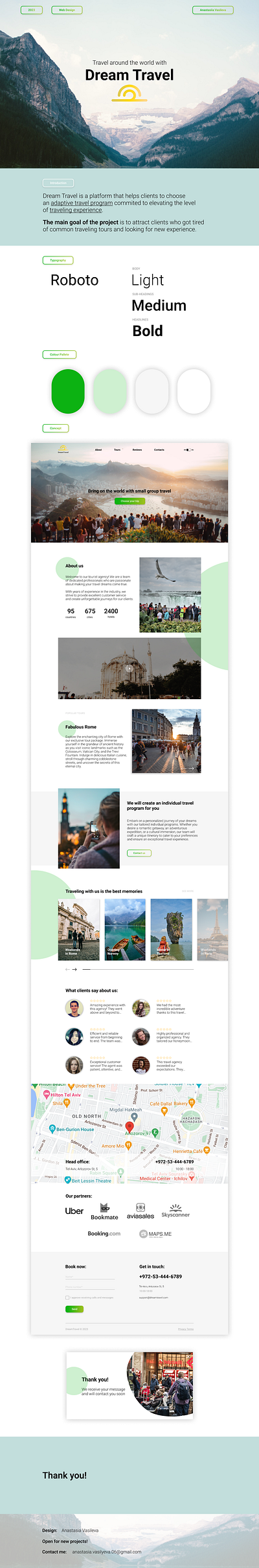 Landing page for travel agency design figma landing page travel agency uxui design webdesign