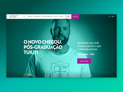 Website da Universidade Tuiuti do Paraná case design ui wordpress