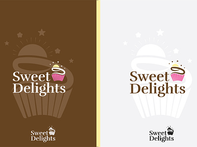 Sweet Delights - Custom cake and cupcake bakery logo design cake and cupcake bakery logo creative design custom logo design elegant design graphic design minimalist design modern design professional design sweet design