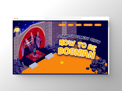 How to be Bosnian: A Stand-Up Comedy Show Website 2023 figma neehad tailwindcss ui webdesign