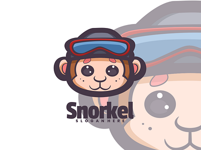 Snorkel animal branding cute mascot design graphic design illustration logo ui ux vector