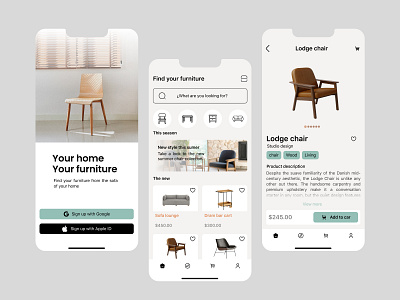 Furniture app. Daily 012 app branding design ecommerce graphic design mobile responsive ui ux web
