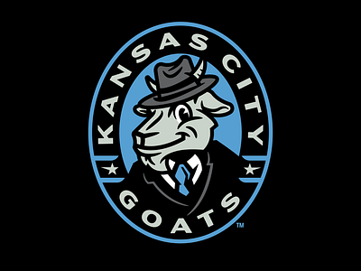 KC Goats Football arena league badge branding football goats illustration kansas city kc logo mobster politician sports