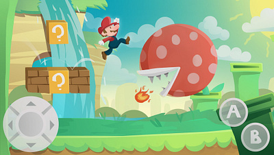 Super Mario Mobile Concept concept design fun game graphic design illustration mario ui vector