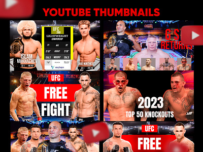 MMA YouTube Video Thumbnail Designs banner cover art design influencer thumbail mentor thumbnail mma thumbnail mma thumbnails thumbnail thumbnails youtube youtube thumbnail youtube thumbnails