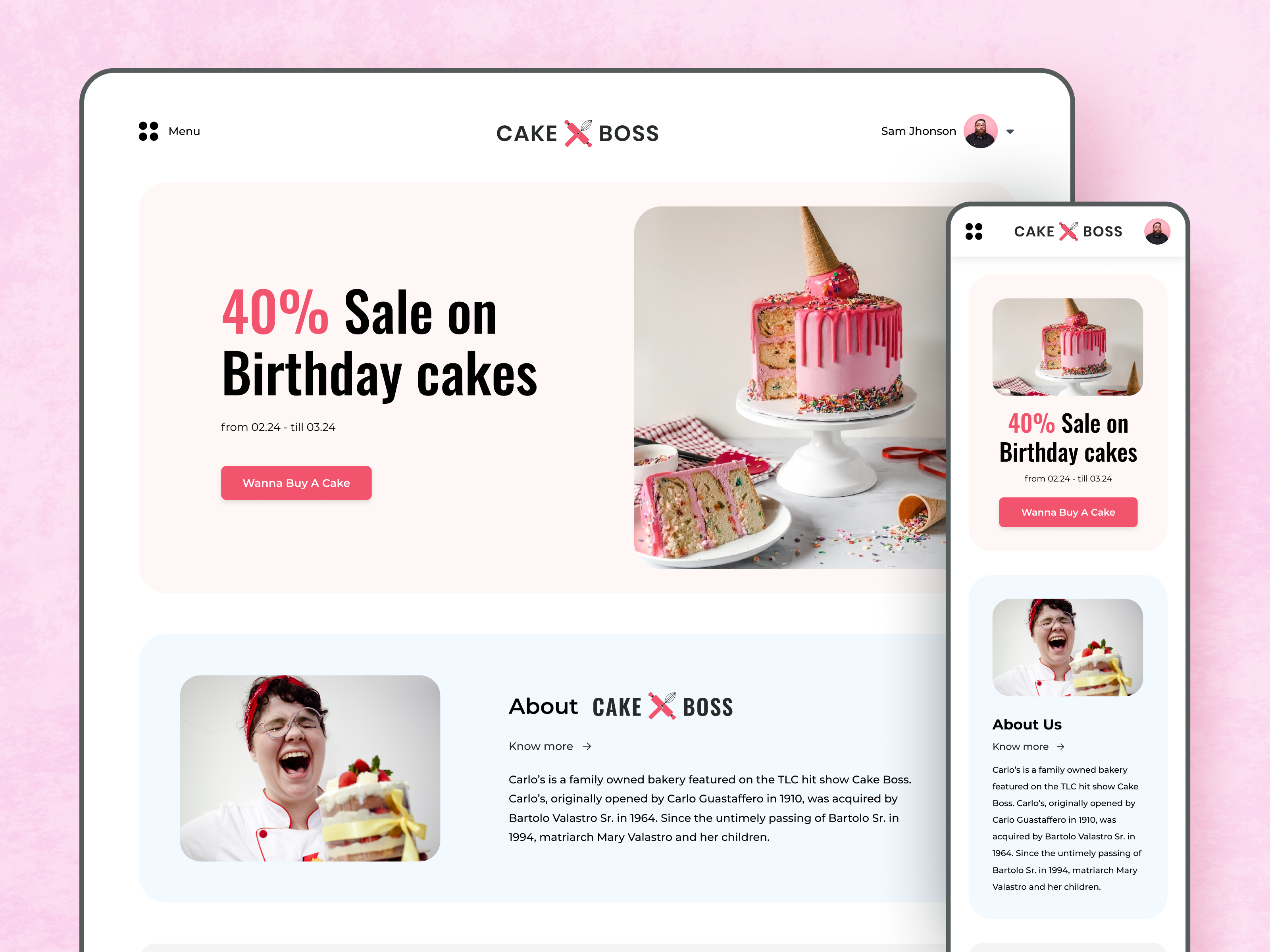 Cupcakes Bakery Website Template #58627 - TemplateMonster