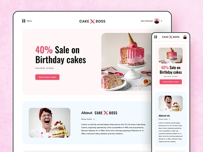 Cake Builder | Web Design bakery birthday cake cakeshop confectionery cookie cupcake design dessert ecommerce app home page interface marketplace tower ui ux web website website design wedding cake