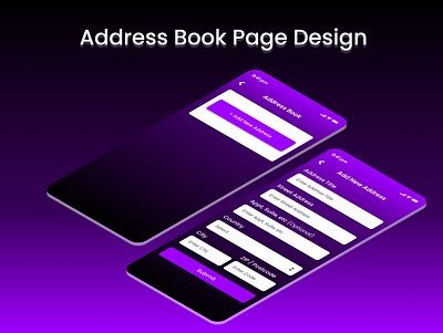 Address Book Design for Mobile App app design ui ux
