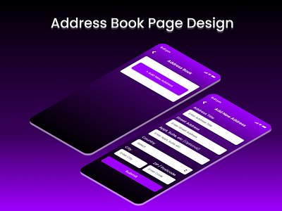 Address Book Design for Mobile App app design ui ux