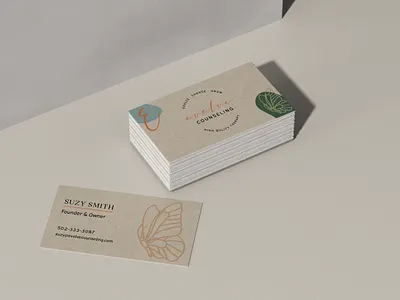 Counseling and Therapy Branding branding business card design counseling branding design graphic design logo mental health print design therapy