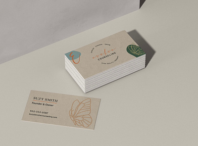 Counseling and Therapy Branding branding business card design counseling branding design graphic design logo mental health print design therapy
