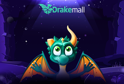 Drakemall World amazing dragon graphic design illustraton ui