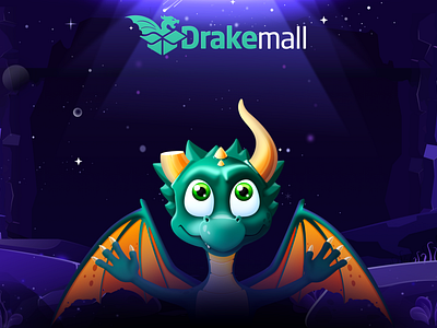 Drakemall World amazing dragon graphic design illustraton ui