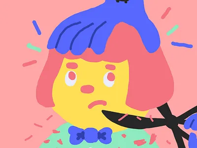 New Hairstyle cute cutoff drawing hairstyle illustration kawaii kids