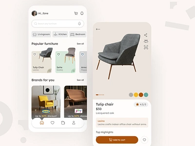 Furniture Shopping iOS app design appdesign architecture concept app creative ecommerce furnitureapp furnituredesign inspiration luxurydesign material design minimalism minimalist minimalistic app mobiledesign modern app moderndesign shopping app uidesign uiux uxdesign