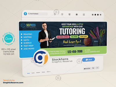 Private Tutoring Facebook Cover Canva Template canva social media design facebook cover social media cover social media cover design social media design social media post social media post template tutoring facebook cover tutoring service tutoring social media design tutoring social media post