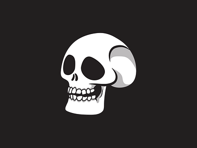 Simple Smilin Skully art illustration simple skeleton skull vector