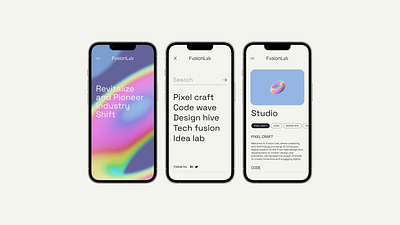 Fusion Lab - Design and Technology Studio. app branding design graphic design illustration typography ui