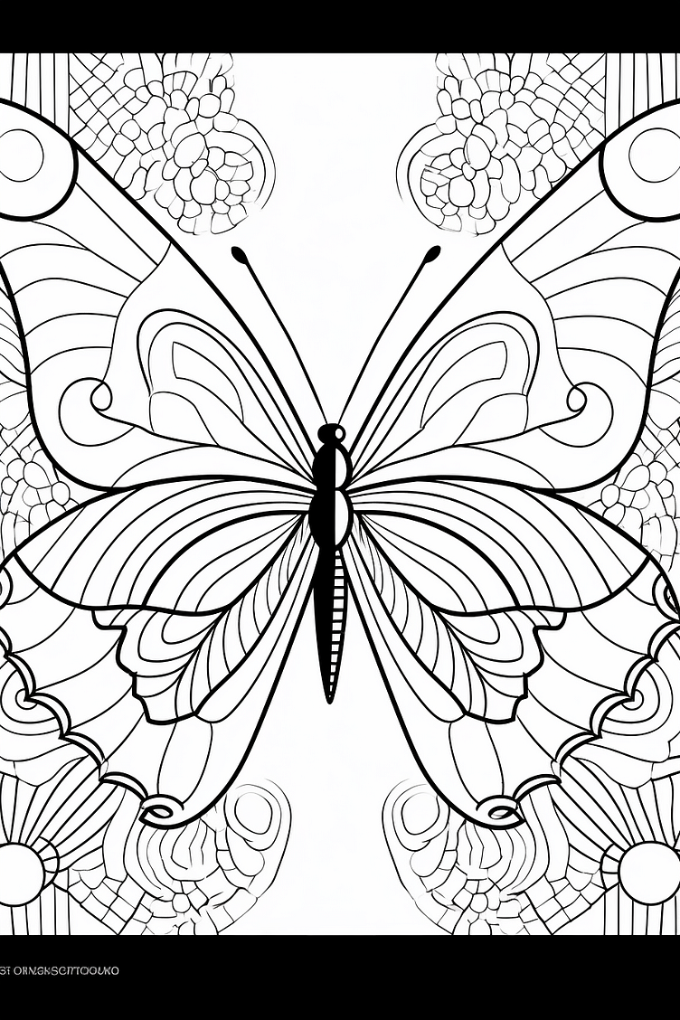 butterfly coloring page by Gourlay Leona on Dribbble