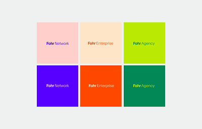 Fohr Brand System Color Palette branding branding system colorful graphic design logo palette