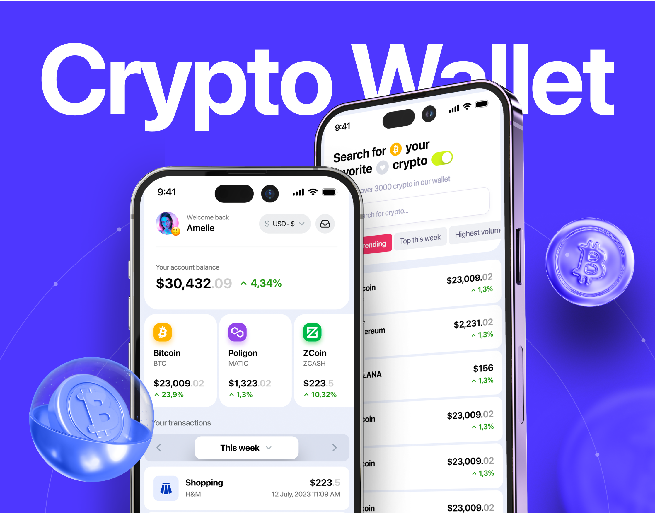 Crypto wallet App UX/UI by Ribbon Lead on Dribbble