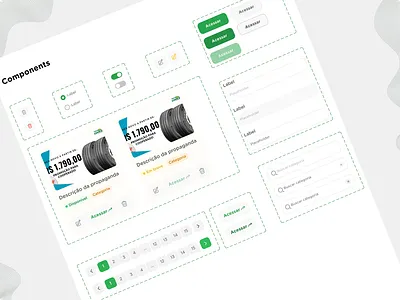 Components and their variations components design design system palette ui