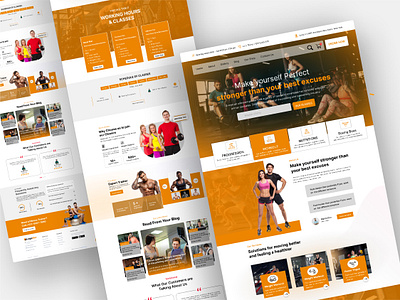 Professional Fitness Website Design figma to html