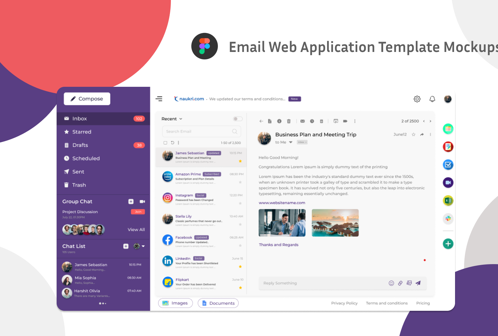 Email Web Application Template Mockups by Naresh on Dribbble