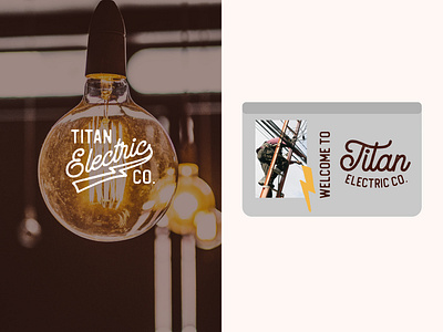 Titan Electric Branding branding construction company design electric company electric company branding electric company logo graphic design logo