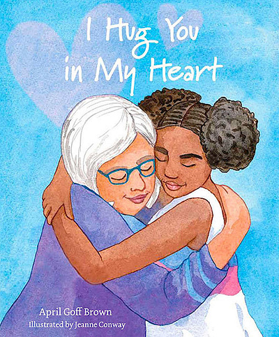 I Hug You In My Heart childrens book illustration book cover watercolor =