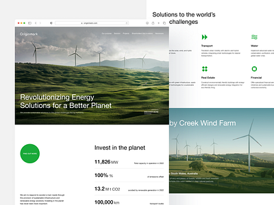 Originmark - Homepage Design Concept design eco energy flat hompage minimal page ui ux web