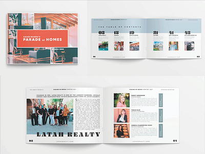 Parade of Homes Magazine Layout Design branding design graphic design typography vector