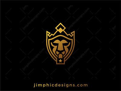 Padlock Lion Logo branding design graphic design lion lock logo secure vector