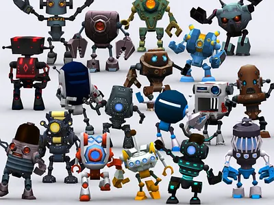 Chibii Robots app branding design graphic design illustration logo typography ui ux vector